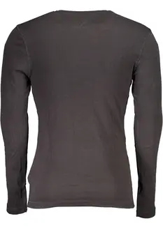 TOMMY HILFIGER MEN'S LONG SLEEVE T-SHIRT BLACK