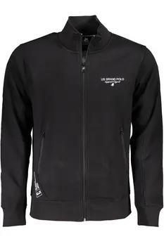 US GRAND POLO MEN'S BLACK ZIP SWEATSHIRT