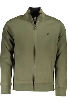 US GRAND POLO MEN'S GREEN ZIP SWEATSHIRT