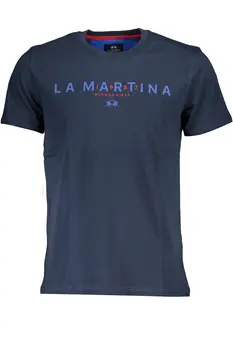 LA MARTINA MEN'S SHORT SLEEVE T-SHIRT BLUE