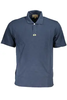 LA MARTINA MEN'S SHORT SLEEVED POLO SHIRT BLUE
