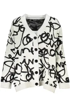 DESIGUAL WHITE WOMEN'S CARDIGAN