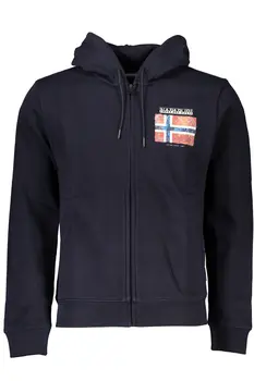 NAPAPIJRI MEN'S BLUE ZIP SWEATSHIRT
