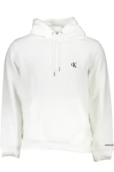 CALVIN KLEIN MEN'S WHITE ZIPLESS SWEATSHIRT
