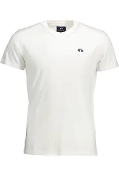 LA MARTINA MEN'S WHITE SHORT SLEEVE T-SHIRT