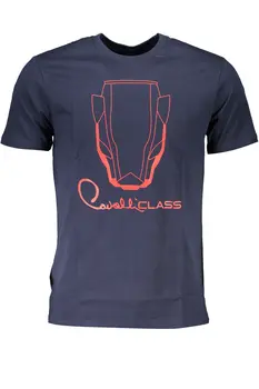 CAVALLI CLASS MEN'S SHORT SLEEVED T-SHIRT BLUE