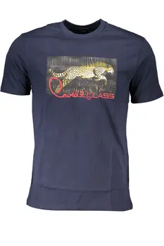 CAVALLI CLASS MEN'S SHORT SLEEVED T-SHIRT BLUE