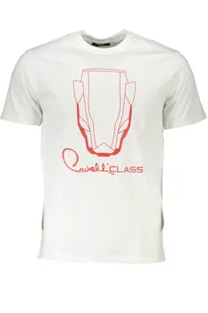 CAVALLI CLASS MEN'S SHORT SLEEVED T-SHIRT WHITE