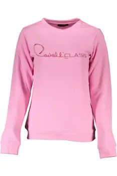 CAVALLI CLASS WOMEN'S PINK SWEATSHIRT WITHOUT ZIP