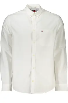 TOMMY HILFIGER MEN'S WHITE LONG SLEEVE SHIRT