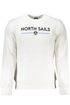 NORTH SAILS MEN'S WHITE ZIPLESS SWEATSHIRT