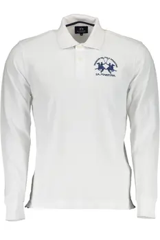 LA MARTINA MEN'S WHITE LONG SLEEVE POLO SHIRT