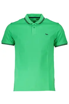 HARMONT & BLAINE GREEN MEN'S SHORT SLEEVED POLO SHIRT