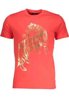 CAVALLI CLASS MEN'S SHORT SLEEVE T-SHIRT RED