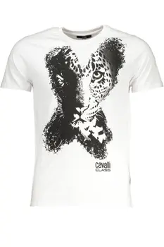 CAVALLI CLASS MEN'S SHORT SLEEVED T-SHIRT WHITE