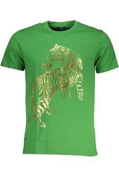 CAVALLI CLASS GREEN MEN'S SHORT SLEEVED T-SHIRT