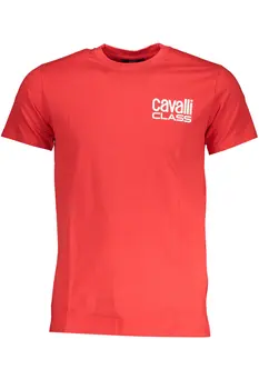 CAVALLI CLASS MEN'S SHORT SLEEVE T-SHIRT RED