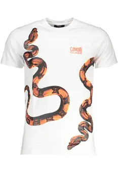 CAVALLI CLASS MEN'S SHORT SLEEVED T-SHIRT WHITE