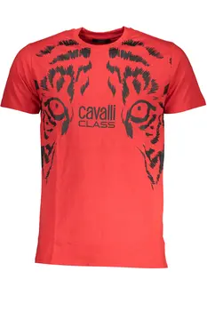 CAVALLI CLASS MEN'S SHORT SLEEVE T-SHIRT RED