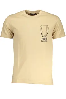 CAVALLI CLASS MEN'S SHORT SLEEVED T-SHIRT BEIGE