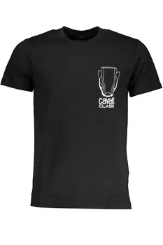 CAVALLI CLASS MEN'S SHORT SLEEVE T-SHIRT BLACK