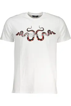 CAVALLI CLASS MEN'S SHORT SLEEVED T-SHIRT WHITE