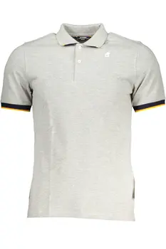 K-WAY GRAY MEN'S SHORT SLEEVED POLO SHIRT