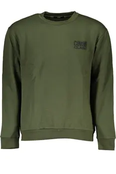 CAVALLI CLASS GREEN MEN'S ZIPLESS SWEATSHIRT