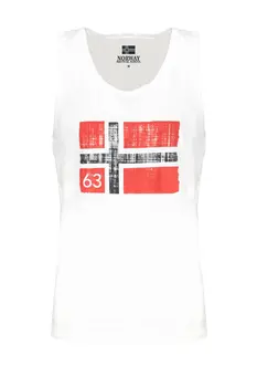 NORWAY 1963 WHITE MEN'S TANK TOP