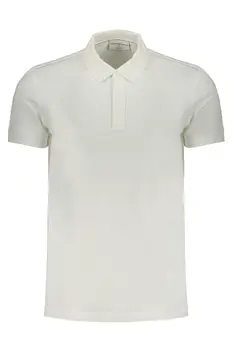 CALVIN KLEIN MEN'S WHITE SHORT SLEEVE POLO SHIRT