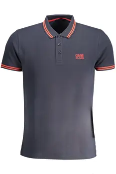 CAVALLI CLASS MEN'S SHORT SLEEVED POLO SHIRT BLUE