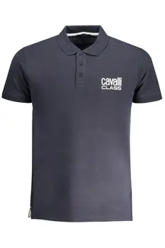 CAVALLI CLASS MEN'S SHORT SLEEVED POLO SHIRT BLUE