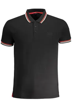 CAVALLI CLASS MEN'S SHORT SLEEVED POLO SHIRT BLACK