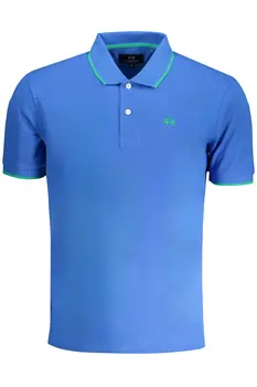 LA MARTINA MEN'S BLUE SHORT SLEEVED POLO SHIRT