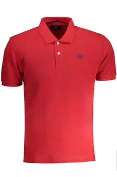 LA MARTINA MEN'S RED SHORT SLEEVED POLO SHIRT