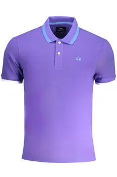 LA MARTINA PURPLE MEN'S SHORT SLEEVED POLO SHIRT
