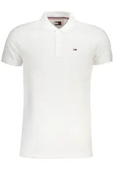 TOMMY HILFIGER MEN'S WHITE SHORT SLEEVED POLO SHIRT
