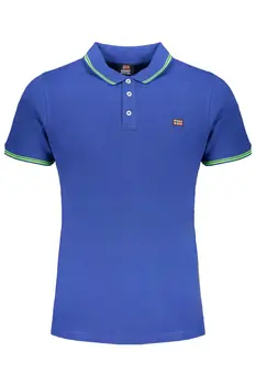 NORWAY 1963 MEN'S BLUE SHORT SLEEVE POLO SHIRT