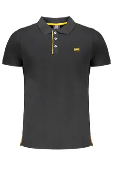 NORWAY 1963 MEN'S BLACK SHORT SLEEVE POLO SHIRT