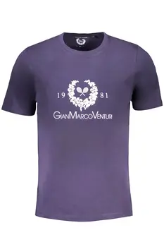 GIAN MARCO VENTURI MEN'S SHORT SLEEVED T-SHIRT BLUE