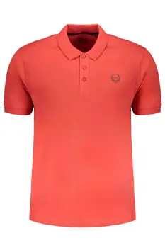 GIAN MARCO VENTURI MEN'S RED SHORT SLEEVED POLO SHIRT