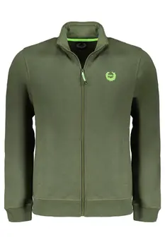 GIAN MARCO VENTURI MEN'S GREEN ZIP SWEATSHIRT