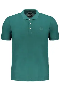 GIAN MARCO VENTURI GREEN MEN'S SHORT SLEEVED POLO SHIRT