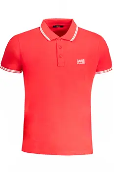 CAVALLI CLASS MEN'S SHORT SLEEVED POLO SHIRT RED