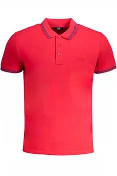 CAVALLI CLASS MEN'S SHORT SLEEVED POLO SHIRT RED