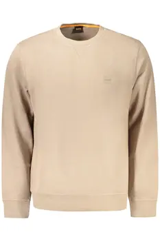 HUGO BOSS MEN'S ZIP-FREE SWEATSHIRT BROWN