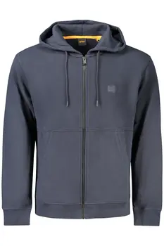 HUGO BOSS MEN'S ZIP-UP SWEATSHIRT BLUE