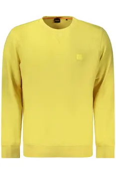 HUGO BOSS MEN'S ZIP-UP SWEATSHIRT YELLOW