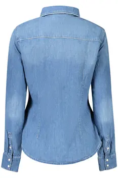 GUESS JEANS LONG SLEEVE SHIRT WOMEN BLUE