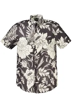 GUESS JEANS SHORT SLEEVE SHIRT MEN BLACK